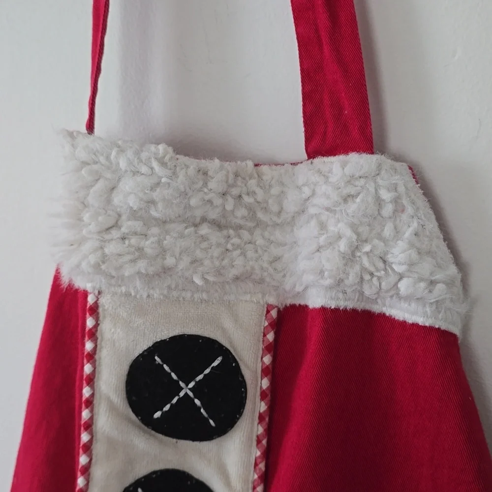 Pottery Barn Kids Santa Red and White Apron Kids One Size